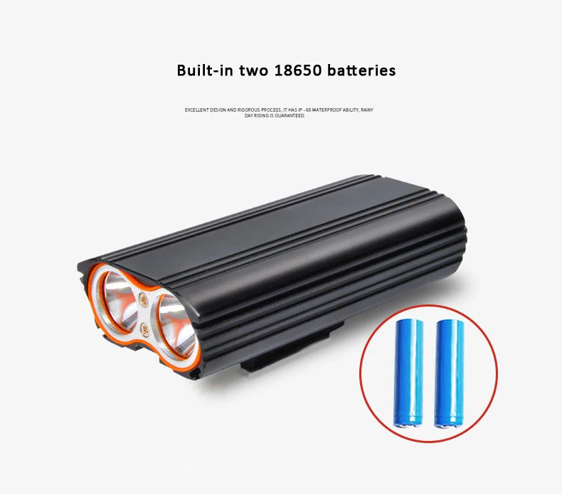 Велосипедный фонарь 2000 люмен встроенный аккумулятор 6000mAh велосипед светодиодные фары USB Перезаряжаемый