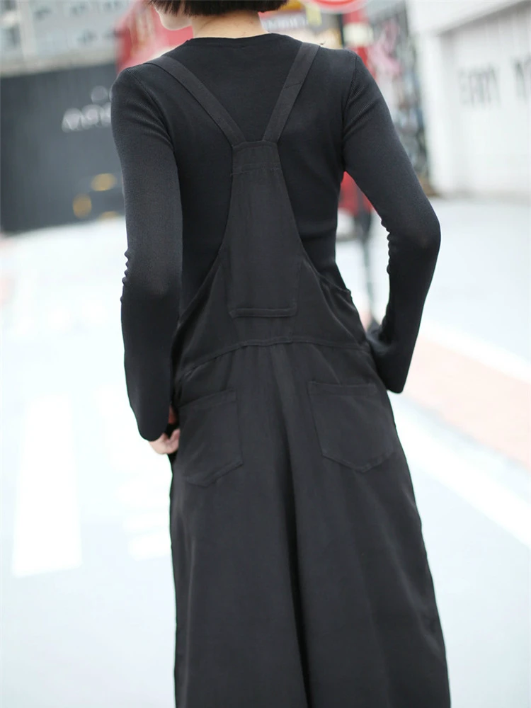 Stylish Summer 2020 Overalls for Women 90s Wide Leg Jumpsuit Plus Size Ankle-length 4 Loops Adjusted Straps Side Pockets Buttons