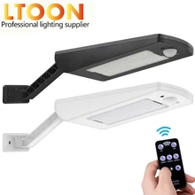 LTOONThe новейший светодиодный солнечный свет наружное водонепроницаемое освещение садовая стена 66 светодиодов четыре режима вращающийся Солнечный свет дистанционное управление