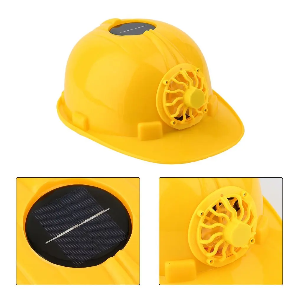Solar Power Fan Helmet Outdoor Working Safety Hard Hat Construction Workplace ABS material Protective Cap Powered by Solar Panel