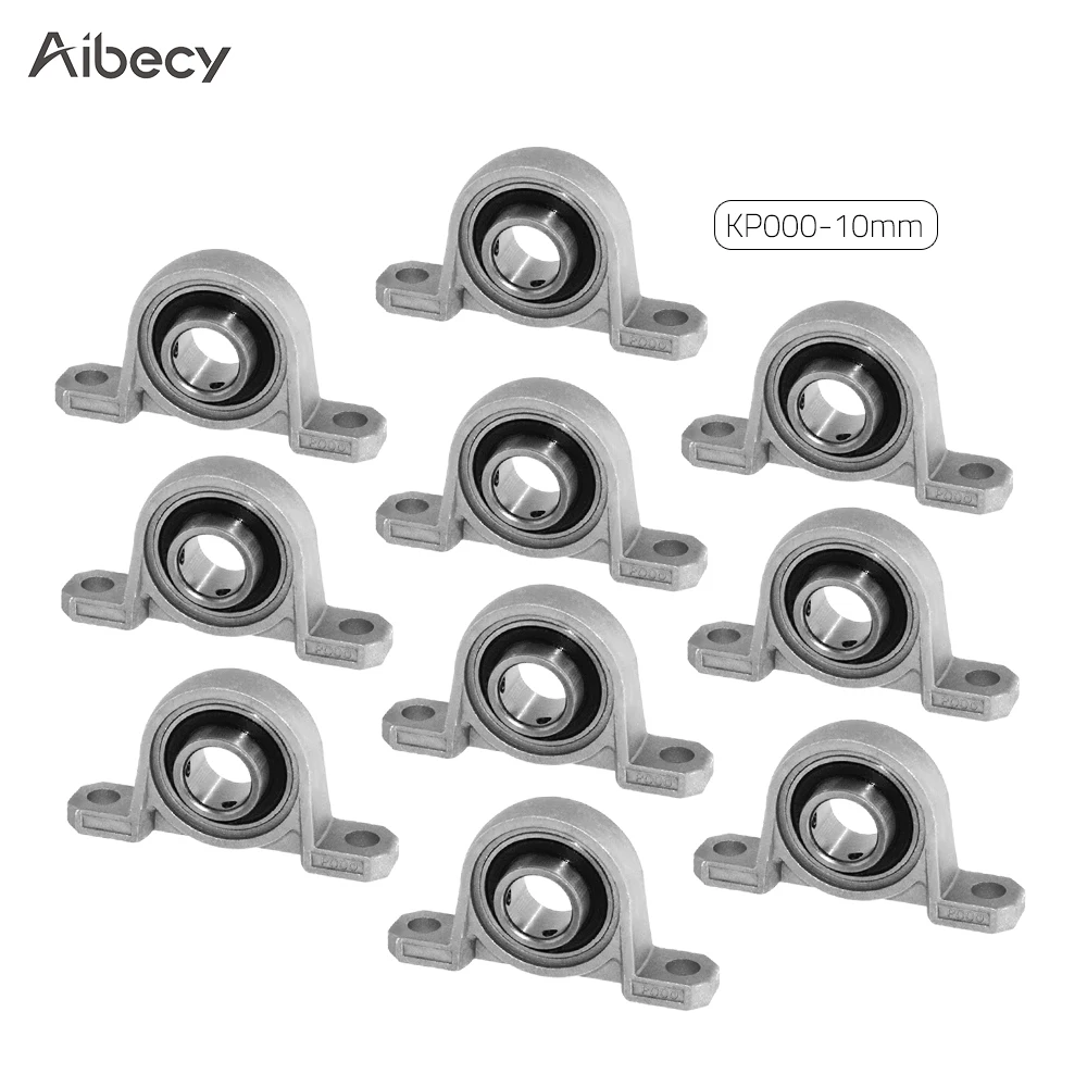 Aibecy металлический шариковый подшипник, опорный блок KP004, монтируемые шариковые подшипники, диаметр сердечника 20 мм, Аксессуары для 3d принтера, упаковка из 10 шт