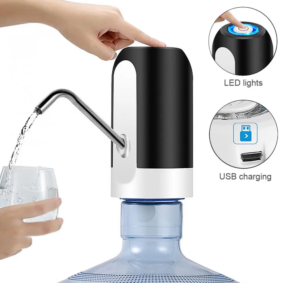 Portable Mini Touch-tone Wireless Rechargeable Electric Water Pump Intelligent with USB Cable and Blue-light LED | Дом и сад