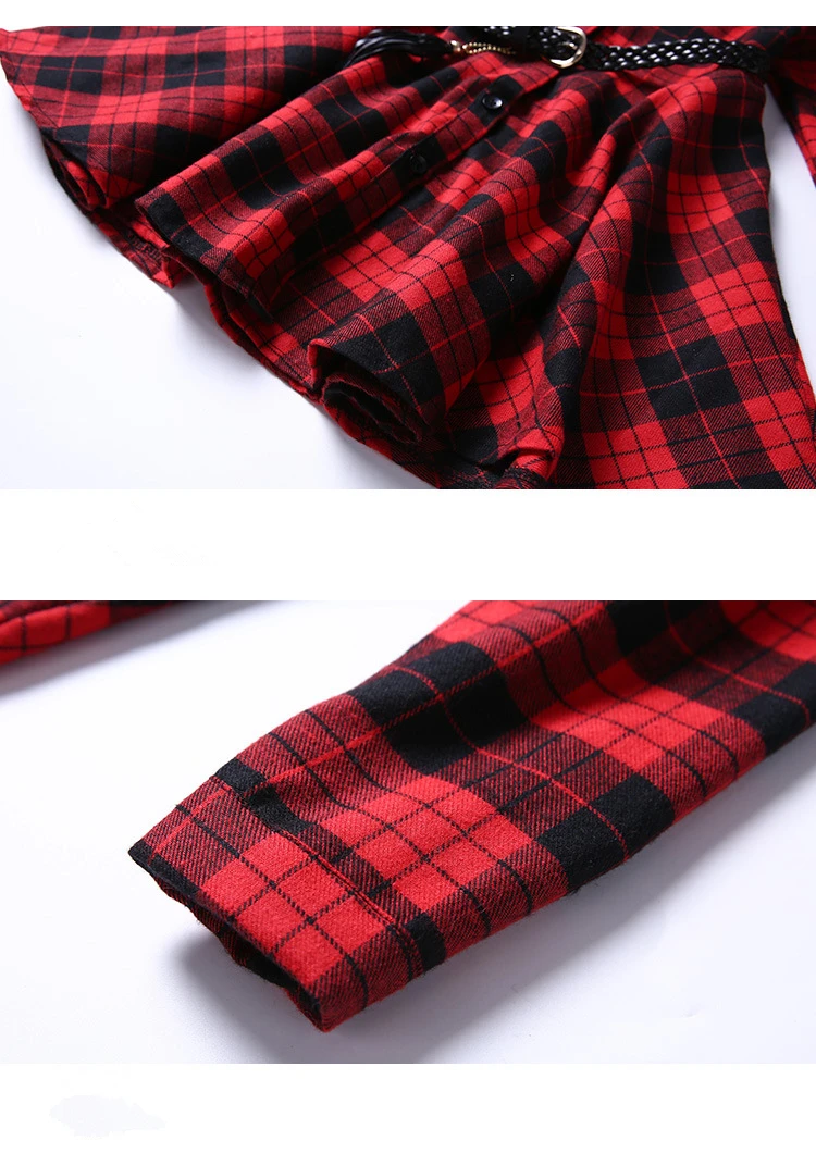 Teen Casual Girl Dresses  Fashion Plaid Letter Kids Long Sleeve Clothes Spring Autumn Children Dress For Girls 3 to 13 Years (28)