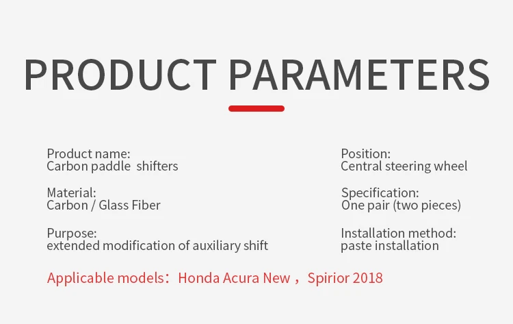 T-carbon Carbon Fiber Steering Wheel Paddle Shifter Extension For Honda Spirior Acura RDX Car Gear Accessories