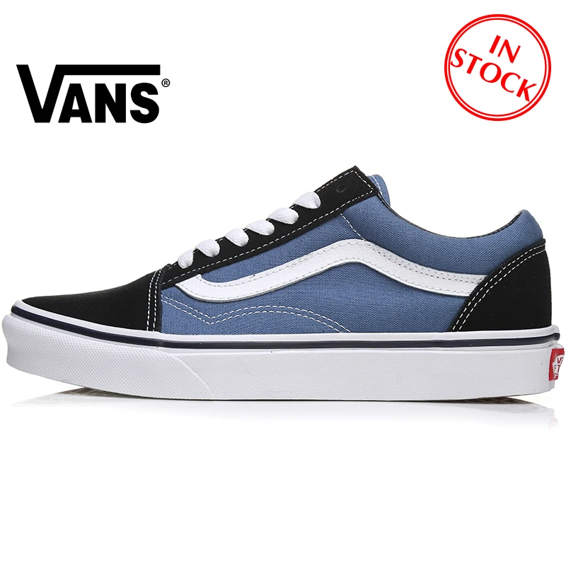 

VANS Shoes OLD SKOOL Men and Women's Board Skateboard Shoes Navy Blue Casual Street Trend 2019 New VN000D3HNVY