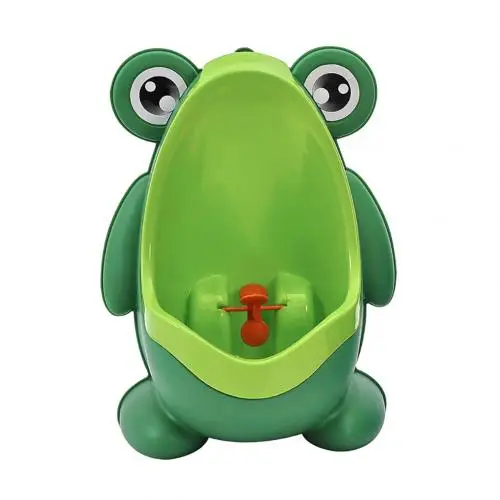 Форма лягушки Детский горшок Туалет Обучение писсуар игрушка Мальчики писсуар принадлежности для тренера лягушка ребенок дизайн съемный и легко Clea - Цвет: Зеленый