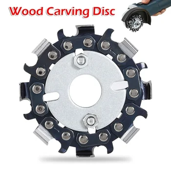 

2.5inch Carbide Chain Saw Blade Wood Carving Disc for Woodworking Carving Shaping Cutting Angle Grinding
