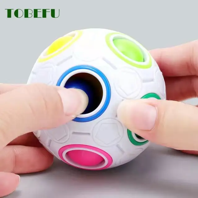 Rainbow Ball Puzzles Antistress Cube Football Magic Cube Educational Learning Toys for Children Adult Kids Stress Reliever Toys 2