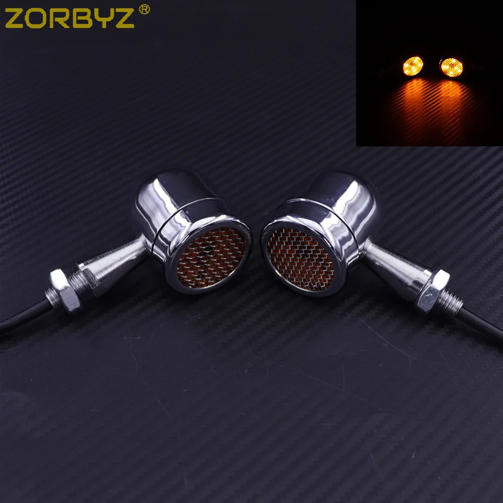 ZORBYZ хромированный мотоциклетный металлический светодиодный сигнальный