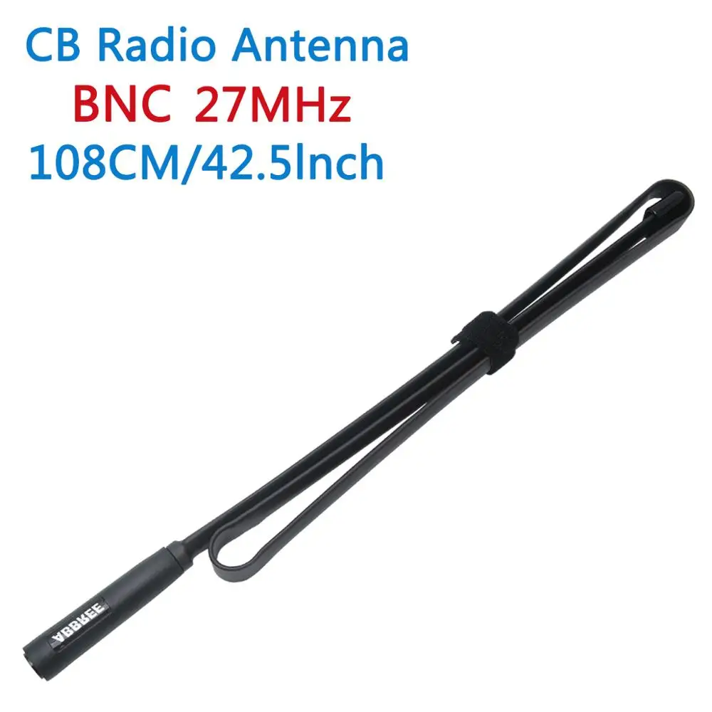 

Handheld Portable CB Radio Tactical Antenna 27Mhz BNC Connector 72/108CM/42.5Inch Long Compatible Cobra Midland Uniden Anyto