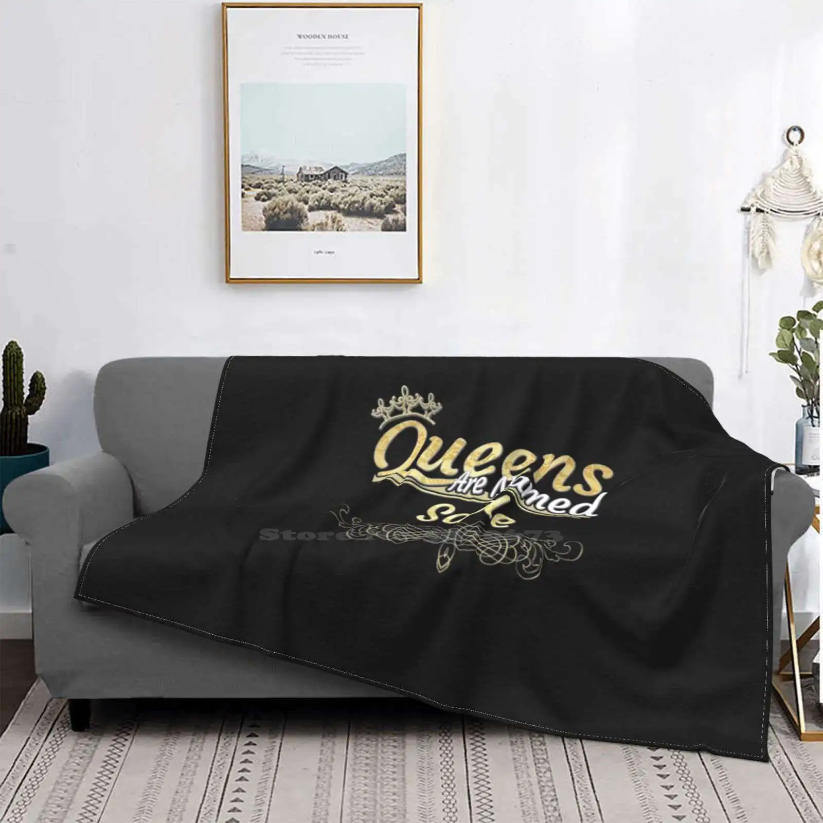 

Name Queens Are Named Low Price New Print Novelty Fashion Soft Warm Blanket Black Queen Queens Are Named First Name For Label