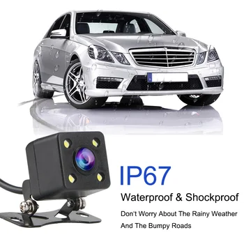 

LEEPEE Car Rear View Camera LED Night Vision Function 140° Wide-angle Movement Dash Cam Accessories 2.5 mm Video Jack
