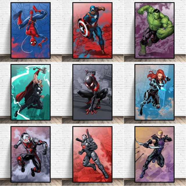 Disney Anime Handmade DIY Diamond Painting Spiderman Hulk Wall Art