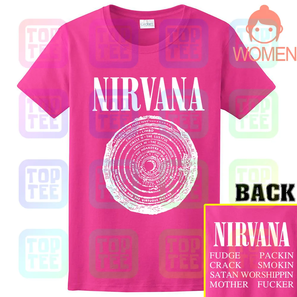 Футболка Nirvana 'In Utero'(круг - Цвет: WOMEN-ROSE