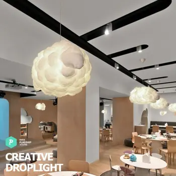 

Cloud Lamp Nordic Style Lamp Creative Art Silk Lighting Children's Club Lamp Engineering Restaurant Cloud Chandelier