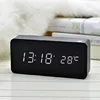 LED Wooden Alarm Clock Watch Table Voice Control Digital Wood Clock Electronic Desktop Clocks Table Decor USB/AAA Powered ► Photo 2/4