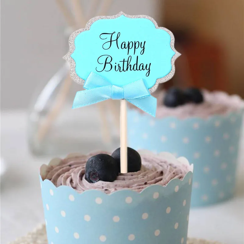 5pcs Happy Birthday Cupcake Topper 1st Birthday Party Decorations Baby Girl First Birthday Boy Party My One Year Supplies Newborn Photography Aliexpress