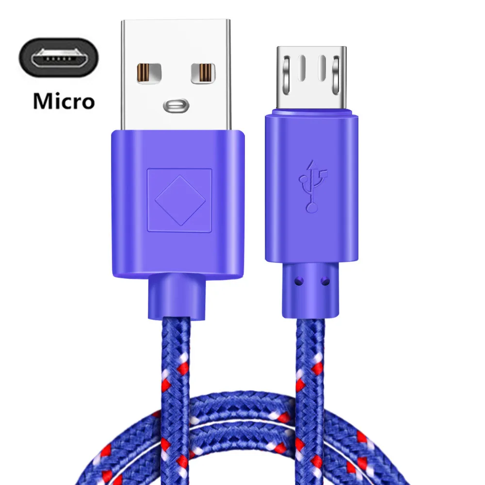 USB зарядное устройство 1 м/2 м/3 м Micro usb кабель для samsung Xiaomi huawei Зарядка для Android мобильный телефон usb зарядное устройство адаптер Универсальный - Цвет: purple