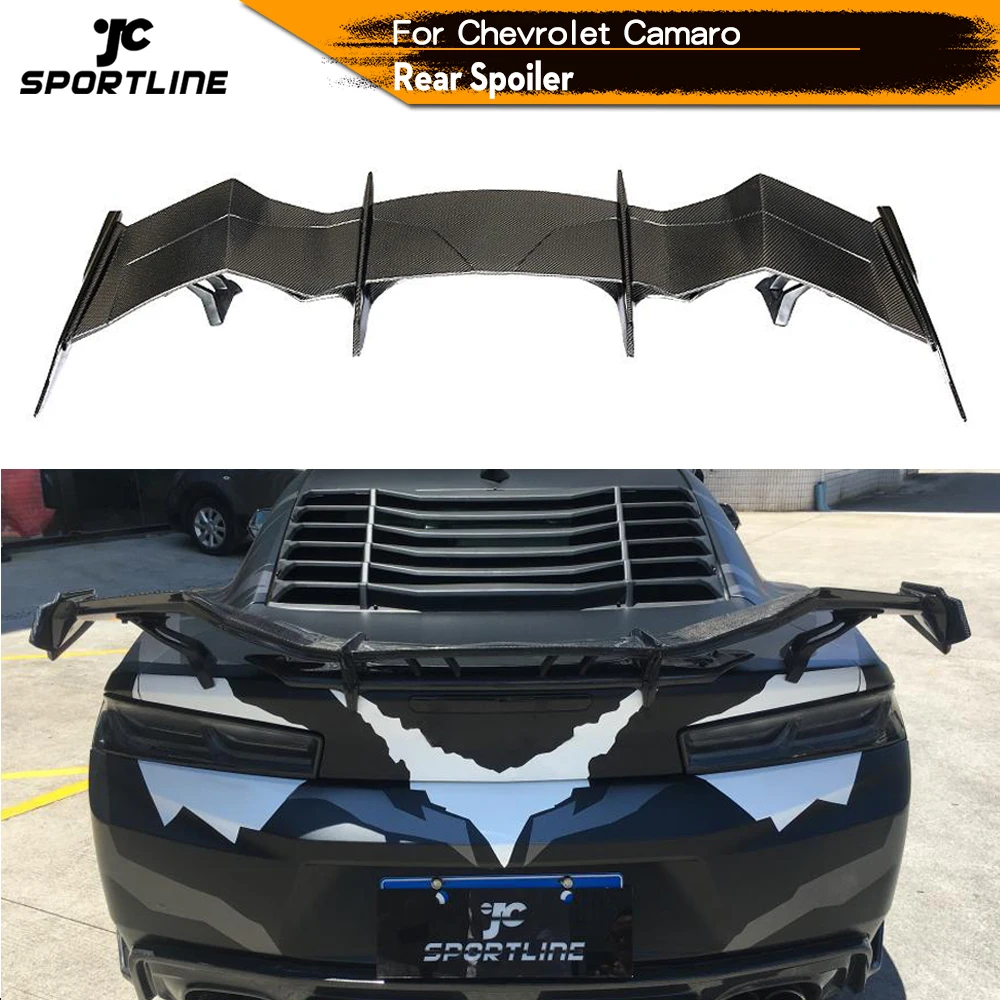 Задний спойлер для багажника Chevrolet Camaro Coupe 2016 2017 2018 из углеродного волокна обычная