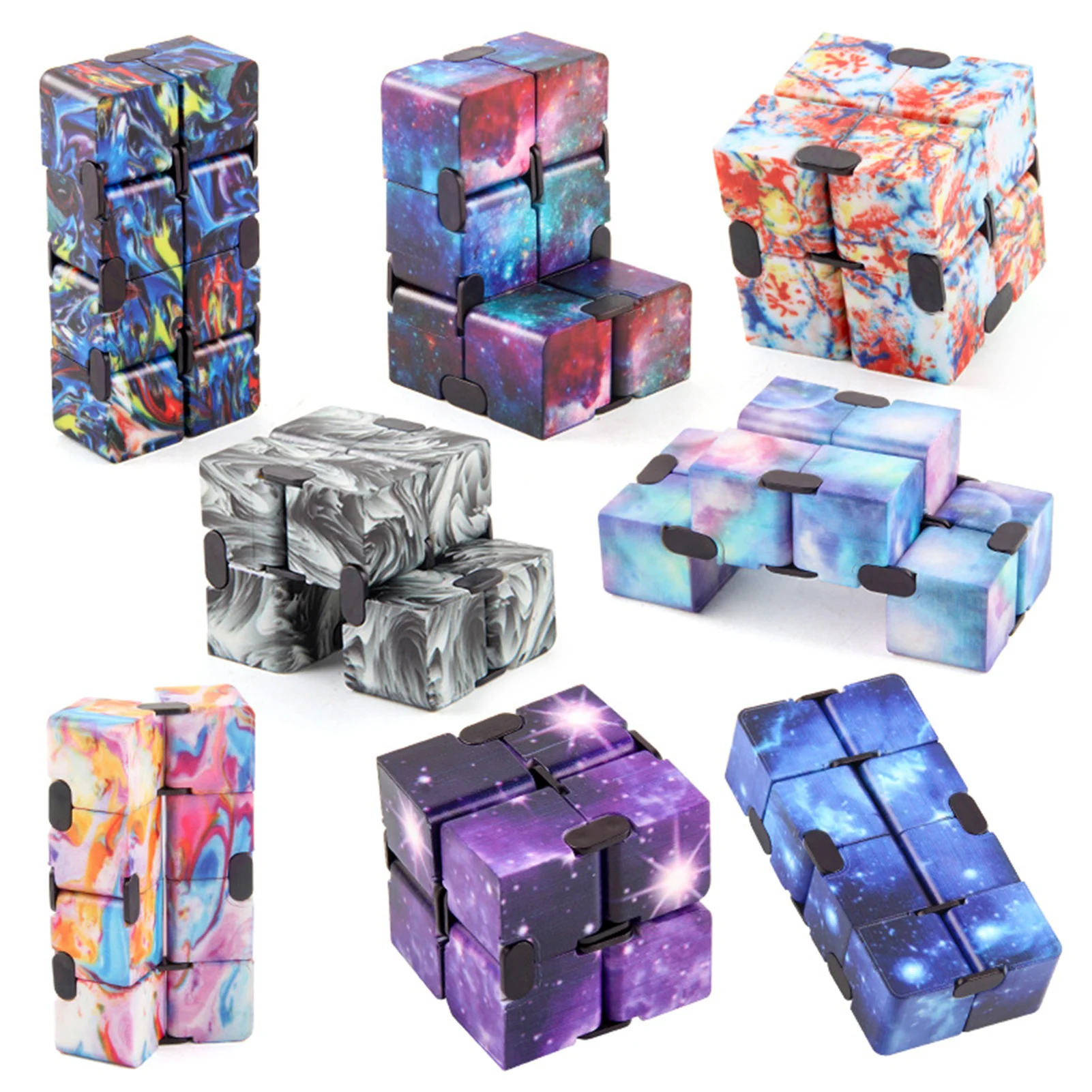 2024 New Fidget Toy Autism Anti Stress Relief Infinity Cube Magic Cube Office Flip Cubic Puzzle Stop Stress Reliever Autism Toy 4
