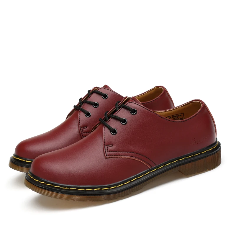 Cherry red Coturno Doc/оксфорды; Ботильоны на каблуке; зимние ботинки; Мужская водонепроницаемая повседневная обувь; мужская кожаная Роскошная Свадебная обувь; Мужская черная обувь - Цвет: Cherry red