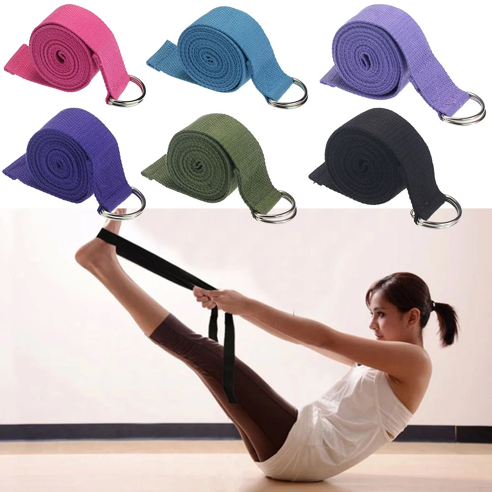 Women Yoga Belt Stretch Strap Rope Figure Waist Leg Resistance Bands Stretcher for Fitness Exercise fitness resistance band fitness accessories