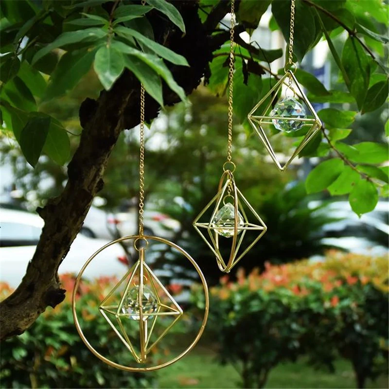 NewHandmadeSunCatchersCageHangerRainbowMakerWindowCrystalHome