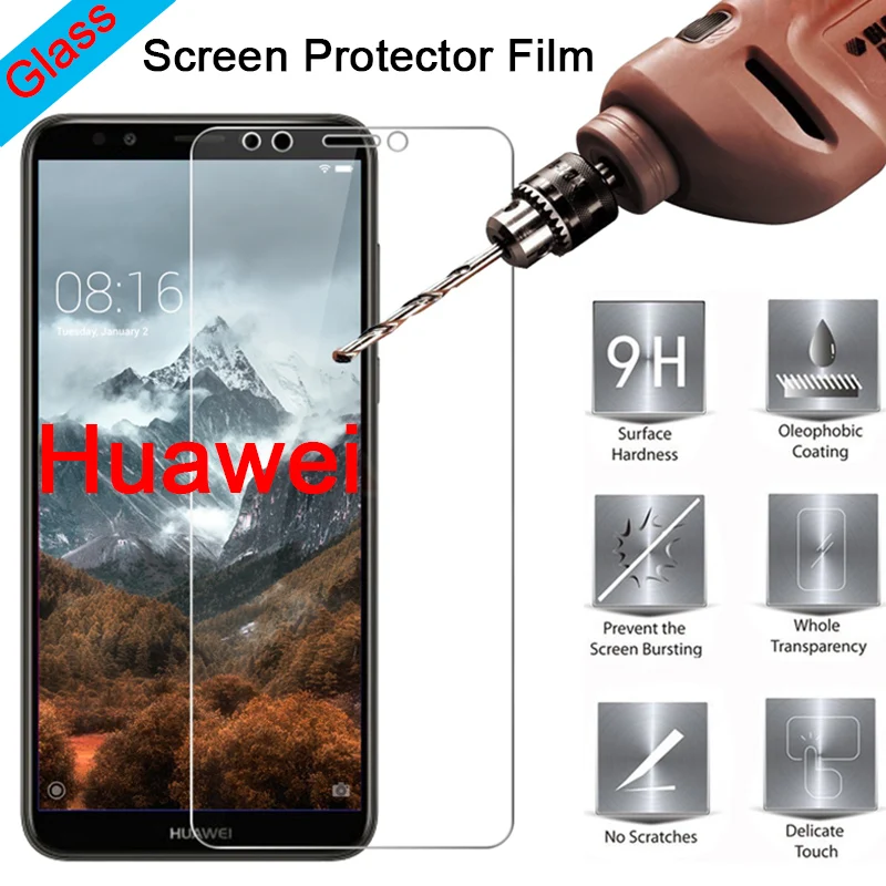 Закаленное стекло защитное для Huawei Y7 Prime Y6 Pro Y5 Lite Y3 закаленное экрана на