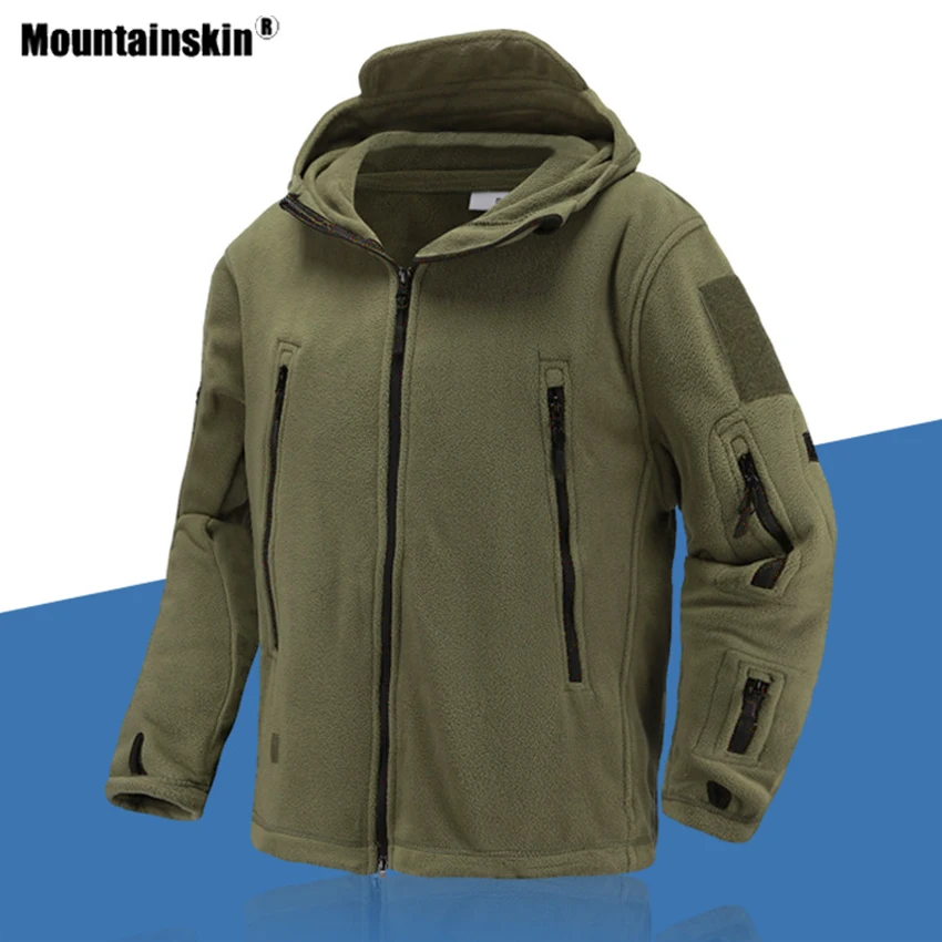 Мужская Флисовая Куртка Mountainskin теплая ветровка для активного отдыха походов и