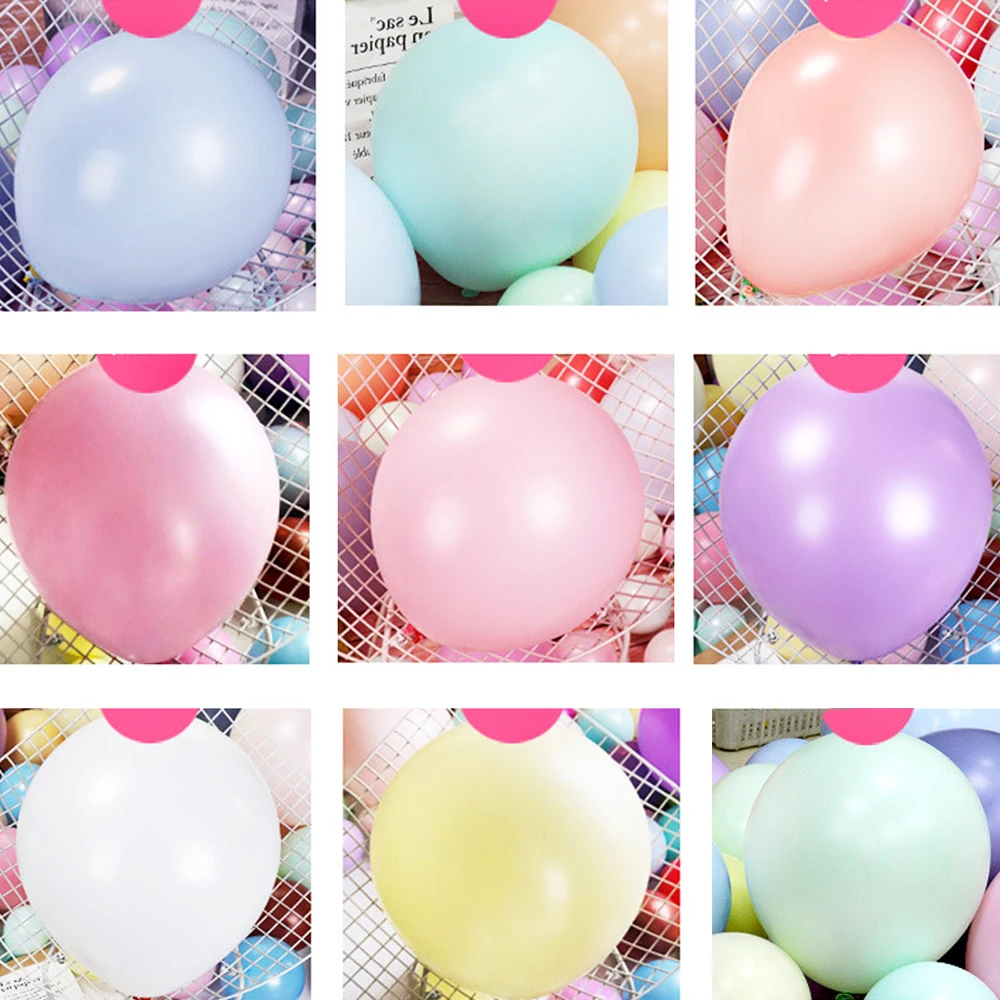 10PCs 5/10/1" Macarons Latex Balloons Colorful Candy Balloons Wedding Birthday Party Decorations Kids New Year Wedding Globos
