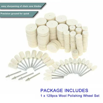 

129PCS Soft Wool Felt Polishing Buffing Wheel Mixed Set Accessories Rotary Tool For Rotary Tool Polishing Grinding Pads