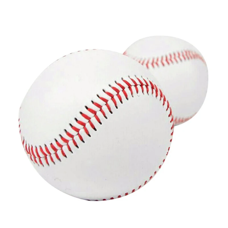 9 дюймов ручной работы Бейсбол s ПВХ верхняя Резиновая внутренняя мягкая бейсбольная мяча мяч для Софтбола тренировка Упражнение Бейсбол Мячи - Цвет: 2 Baseballs