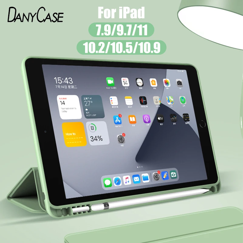 2019 iPad 10 2 чехол для 7th поколения Крышка 2018 9 7 6th Air 5 3 Air4 Pro 11 Smart Cover|Чехлы планшетов и