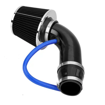 

3-Inch Air Intake Filter Car Racing Aluminum Alloy Pipe Flow Kit Black