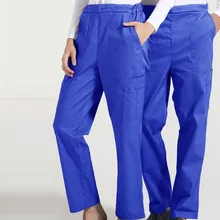 Special Offers Women Men Scrub Pants Cotton Medical Uniforms Solid Color Trousers with Six Pockets Elastic Waistline and String Straight Pants Special Offers Women Men Scrub Pants Cotton Medical Uniforms Solid Color Trousers with Six Pockets Elastic Waistline and String Straight Pants