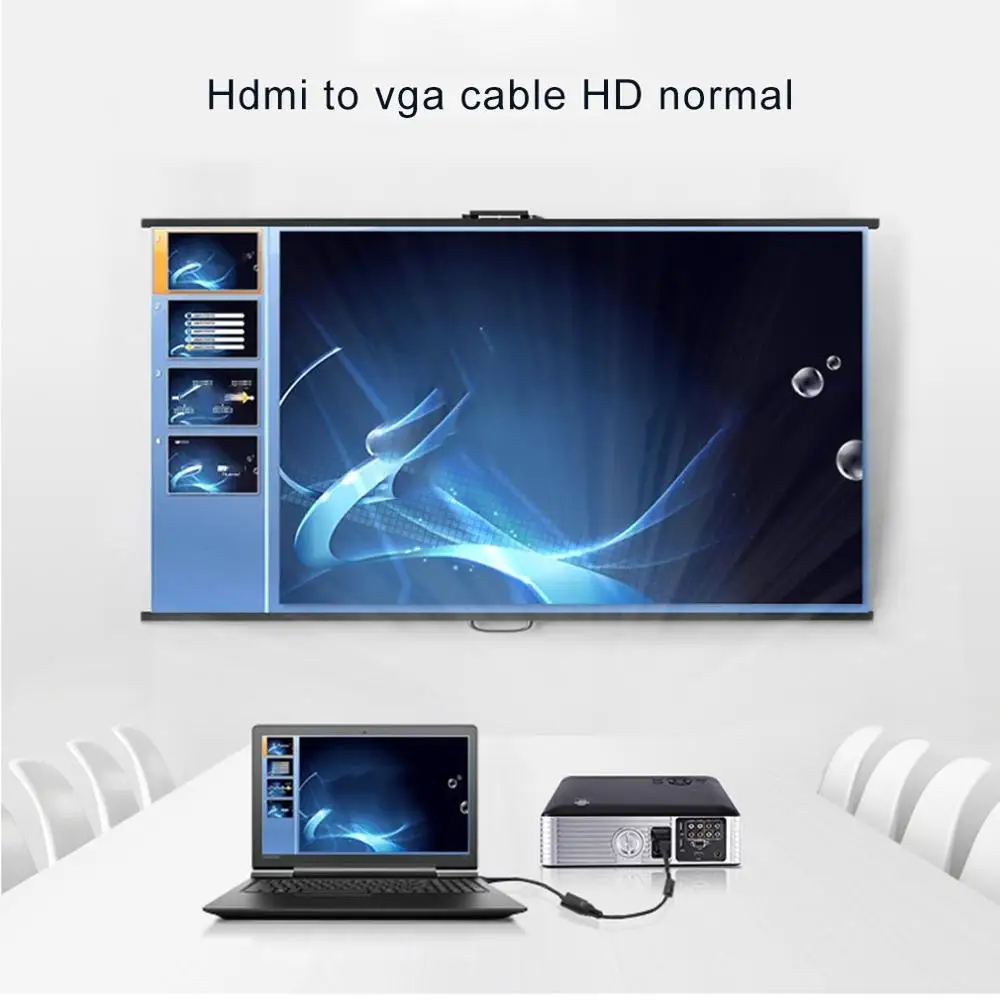 Переходник с HDMI на VGA для подключения порта ПК ноутбука приставки Smart TV других