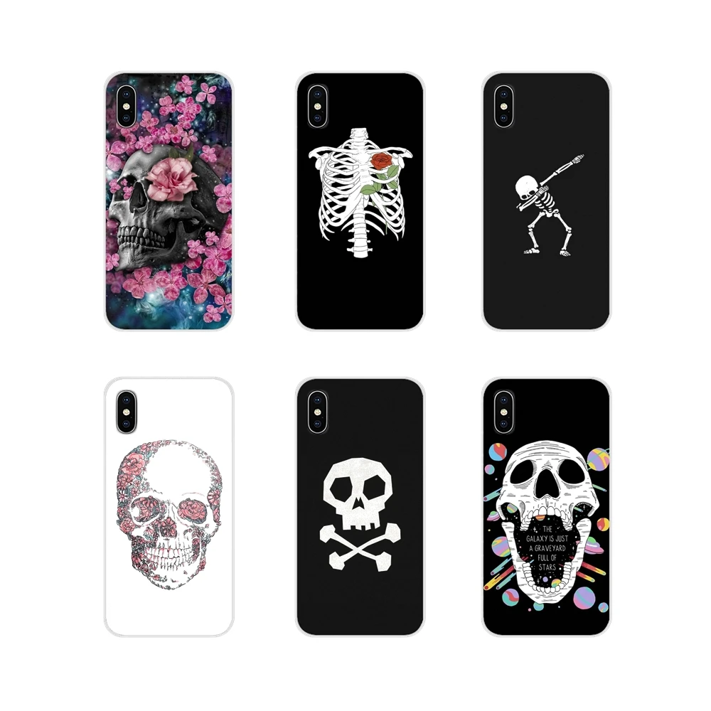 Аксессуары для телефона с изображением черепа и цветов чехлы HTC One U11 U12 X9 M7 M8 A9 M9 M10