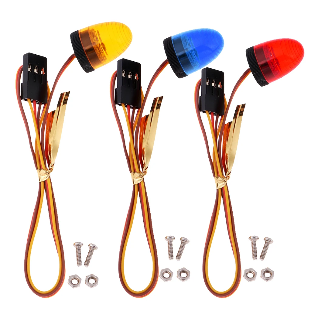 RC Car Rock Crawler Buggy Model Accessory 3CH LED Police Light Lamp