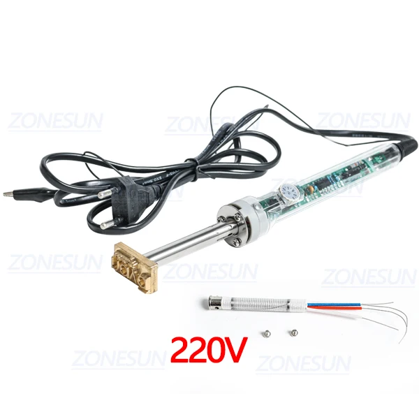 only 220v ZONESUN 220 В/60 Вт ручная машина для горячего тиснения фольгой и охлаждением кожи на заказ логотипа Брендинг железа товарный знак тиснение машина - Цвет: only 220v
