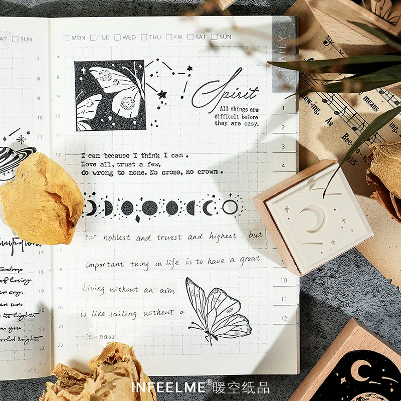 8 шт. \ DIY милые Креативные забавные винтажные Штампы деревянные печати альбом дневник календарь скрапбук канцелярские принадлежности для студентов офисные принадлежности
