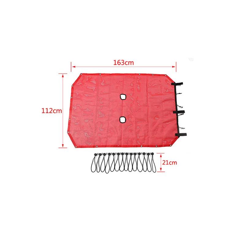 MOPAI 2/4, сетка для двери автомобиля на крышу, бикини, Солнцезащитная крышка, УФ Защита от солнца, сетка для Jeep Wrangler JK 2007-, автомобильные аксессуары, Стайлинг - Название цвета: 4 door red