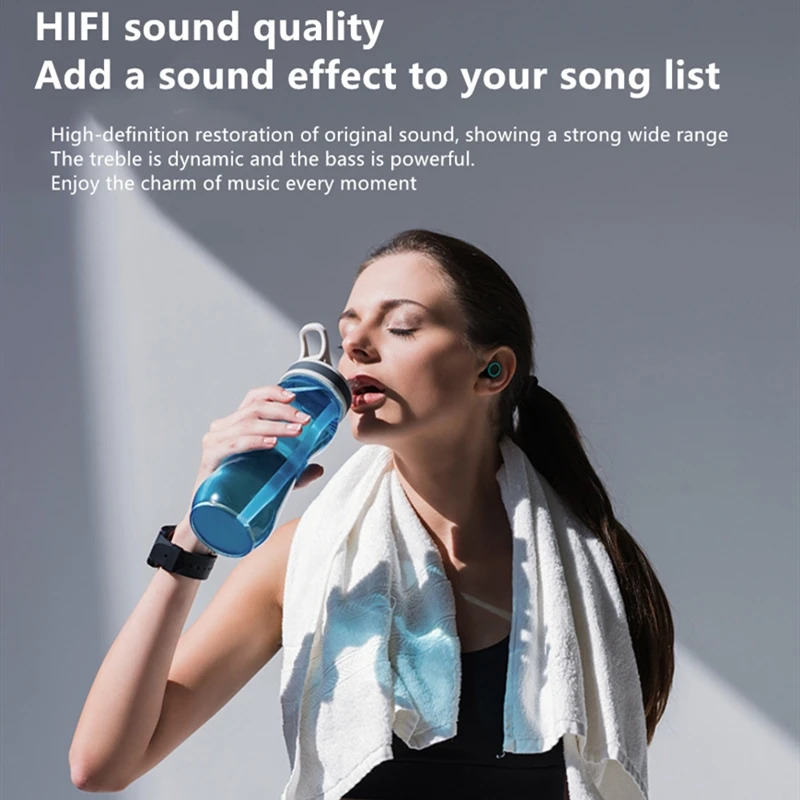 imice MX TWS Wireless Headphone Bluetooth 5.0 IPX7 Waterproof Sport Earphone Hifi Stereo Headset with LED Smart Display Charging