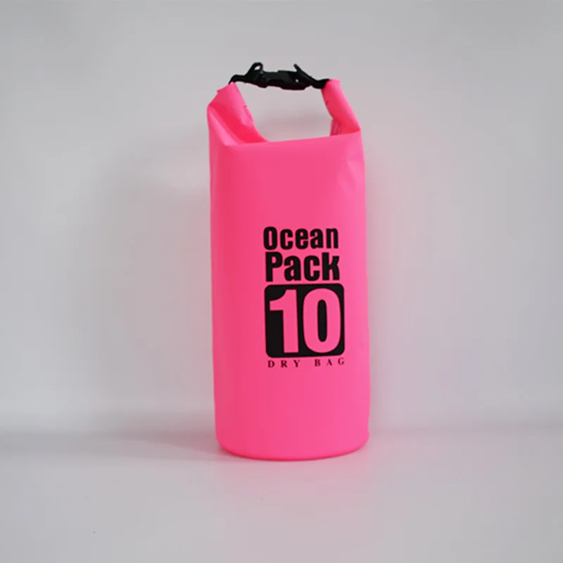 

10L Pink Outdoor Waterproof Bag Factory Wholesale Waterproof Bucket Bag Swimming Beach Bag Mobile Waterproof Case