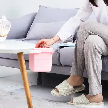 

Invisible Pull Retractable Trash Can Office Household Table Drawer Trash Can Little Tabletop Trashbox For Desk Car Trash Bin