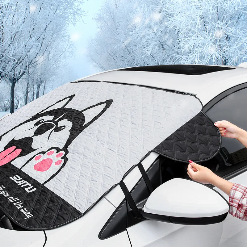 Auto Sonnencreme Wärme-isolierende Sonnenschutz Vorhang Auto Sonnenschutz Frontscheibe  Abdeckung von Auto Fenster Frost-proof Tuch Schnee abdeckung