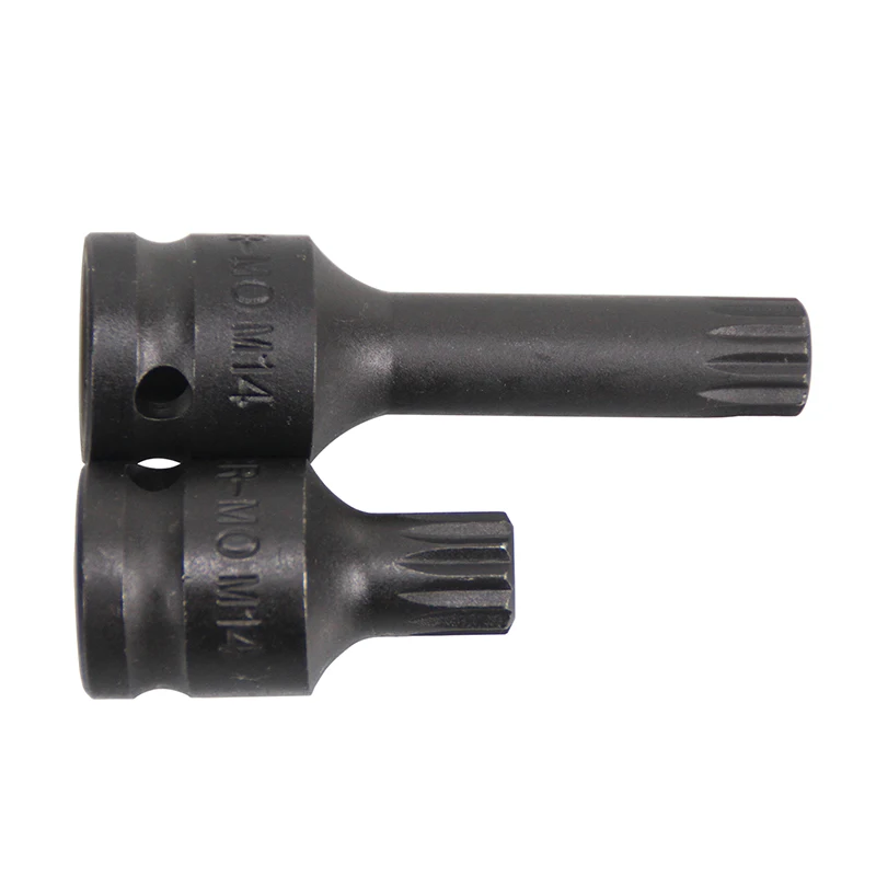 16 pcs 1/2 Impact Socket Spline Bit Set M4-M19 CR-MO