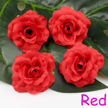 

Lulang 2" Red Fake Flowers Heads Bulk Artificial Silk Mini Rose Flower Head Wedding Home Decoration DIY 30pcs/lot 5cm