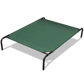 

Elevated Pet Bed Dog Bed with Steel Frame Green Outdoor or Indoor Washable Waterproof Fabric Four Seasons Universal Big Pet