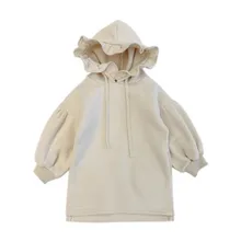 Теплое платье для девочек; одежда с капюшоном и длинными рукавами; детское платье-пуловер для девочек; детские топы; платья для девочек; Prinsessenjurken Meisjes