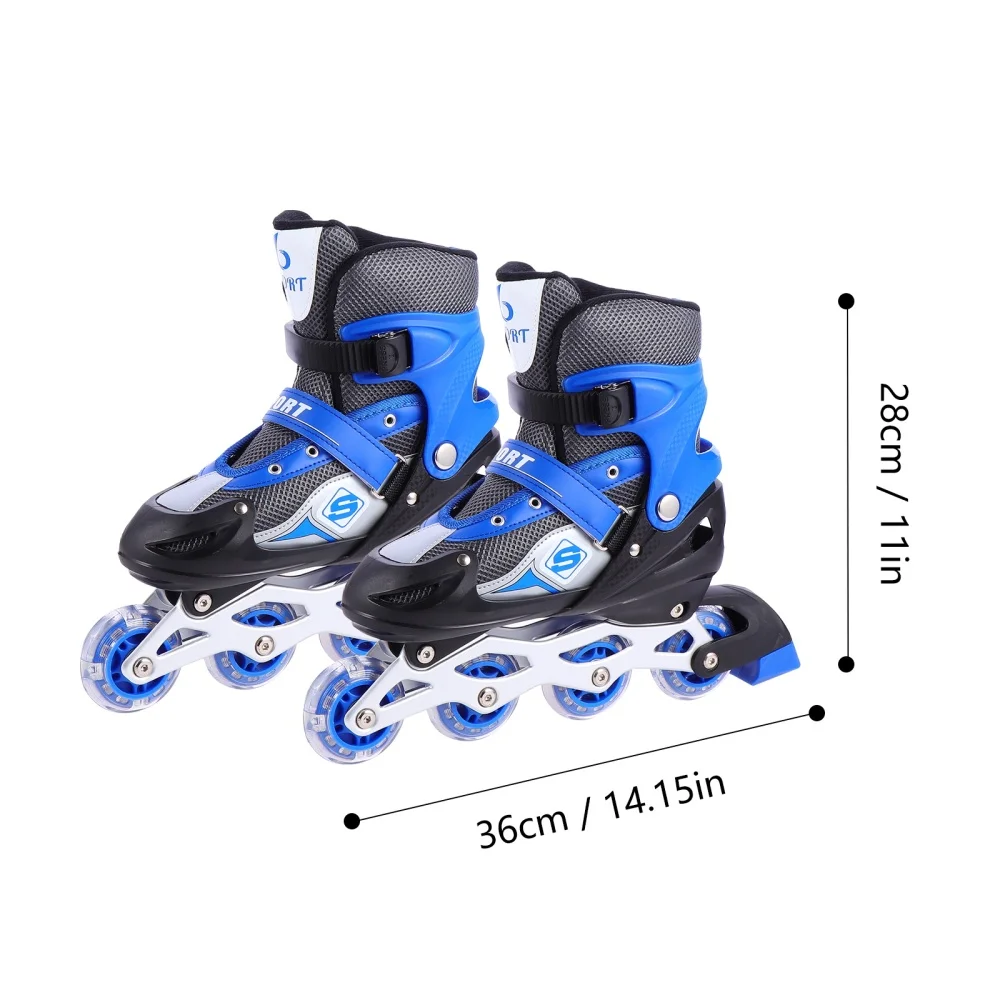 

1 Pair Roller Skates With Light Up Wheels Safe Inline Skates Rollerblades Skating Patins for Children